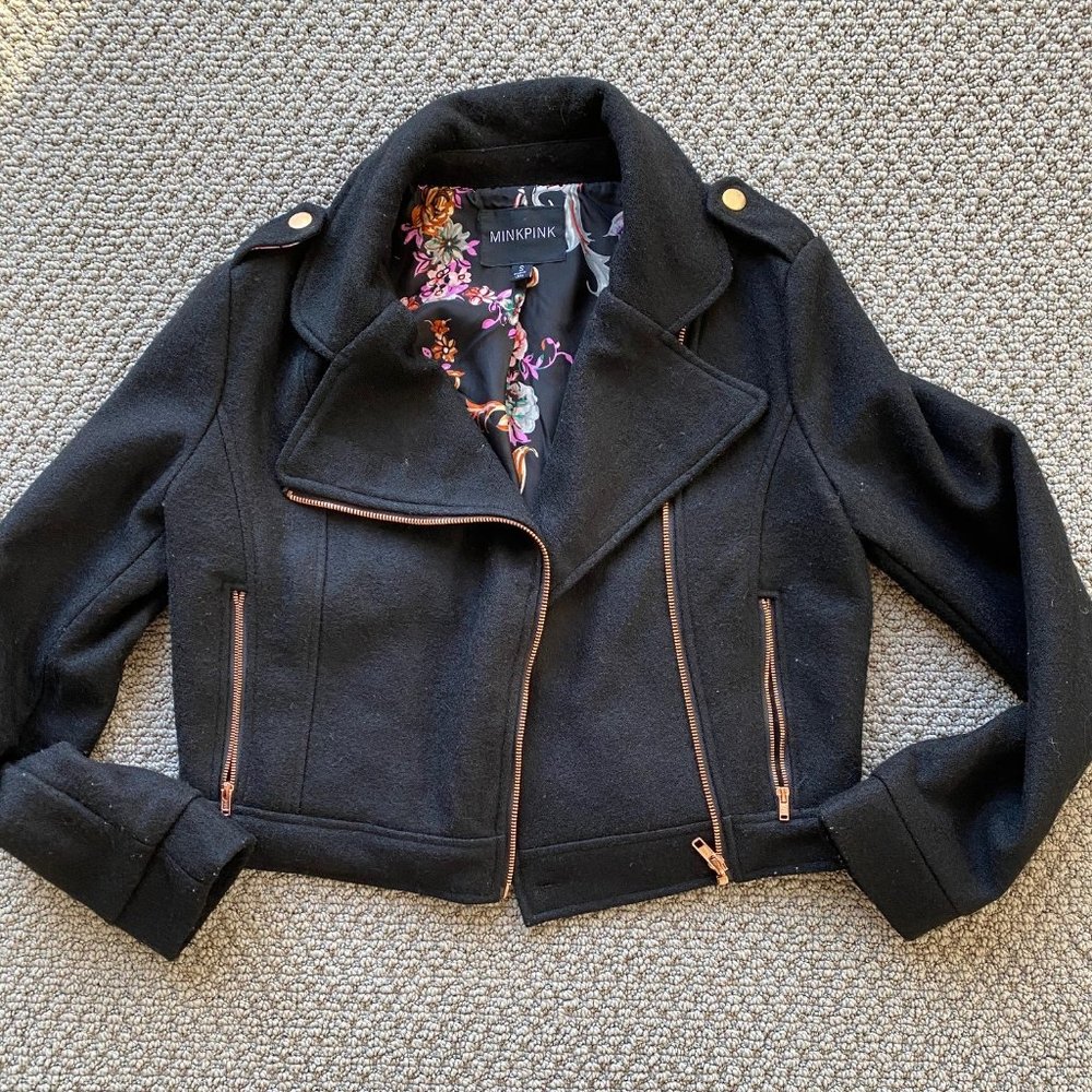 Black Wool Short Jacket